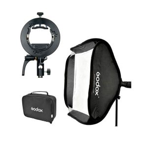 Godox Softbox 60x60 + Adaptador Bowens Para Flash Cabeza Rectangular y Redonda