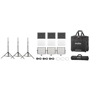 Godox P120Bi K2 Kit de 3 Luces Con Trípodes