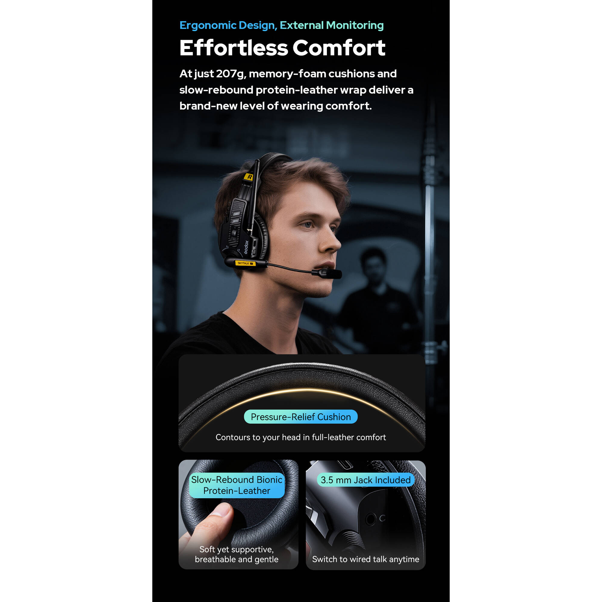 Godox SkyTalk Air 5S Sistema de Intercomunicación Inalámbrico Para 5 Personas - Imagen 14