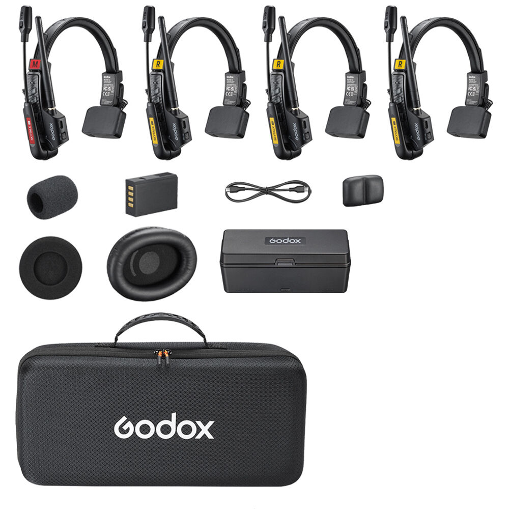 Godox SkyTalk Air 4S Sistema de Intercomunicación Inalámbrico Para 4 Personas