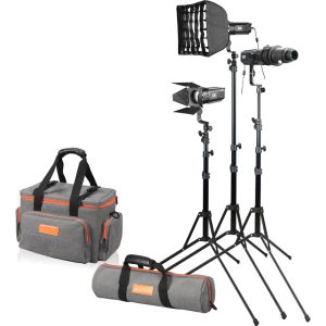 Godox S30 x 3 Maleta de 3 Luces Led Enfocable Con Accesorios S30-D